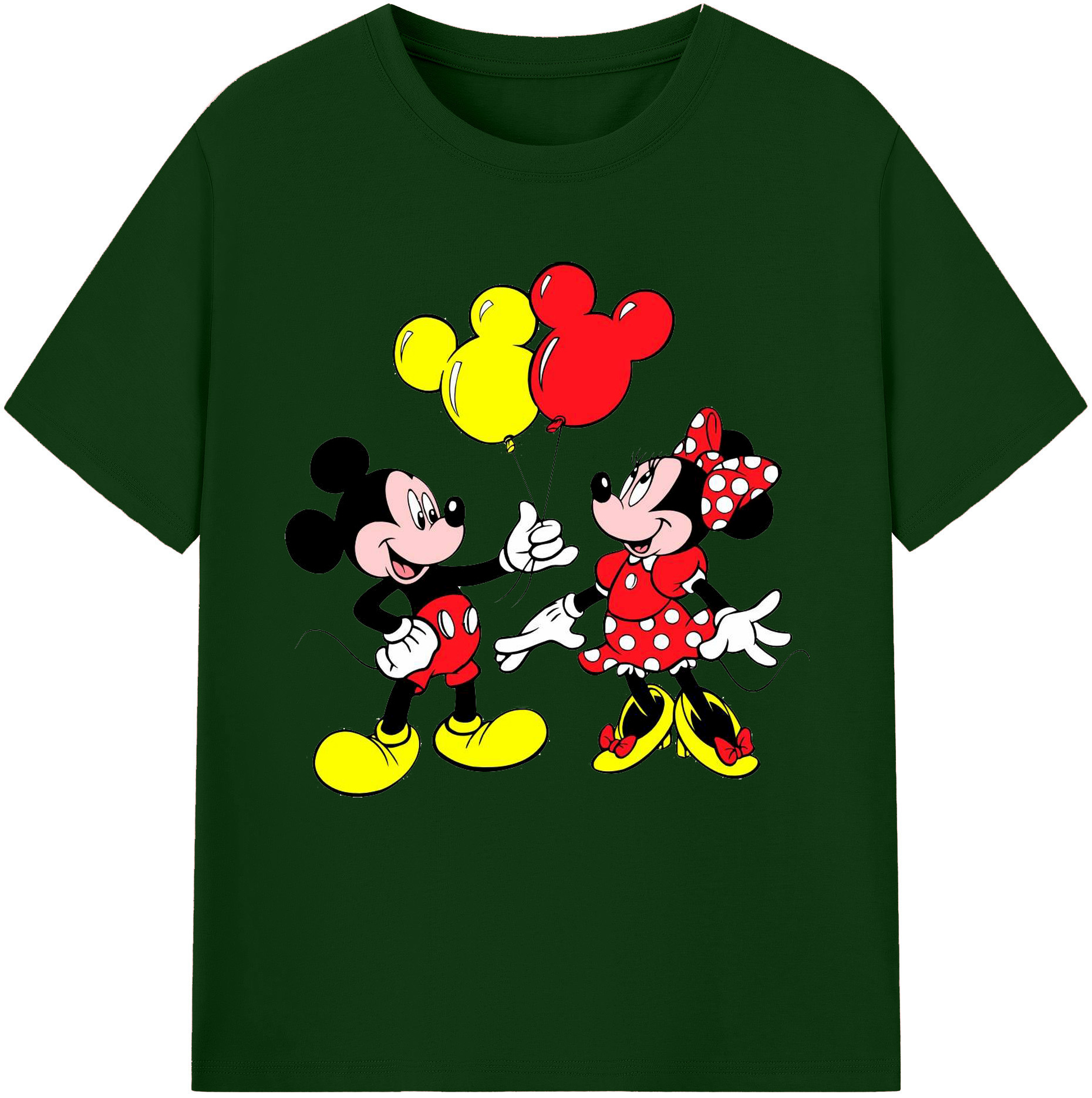（画像用） ミッキーマウス Mickey Mouse 綿100％半袖Tシャツ（フロントプリント）